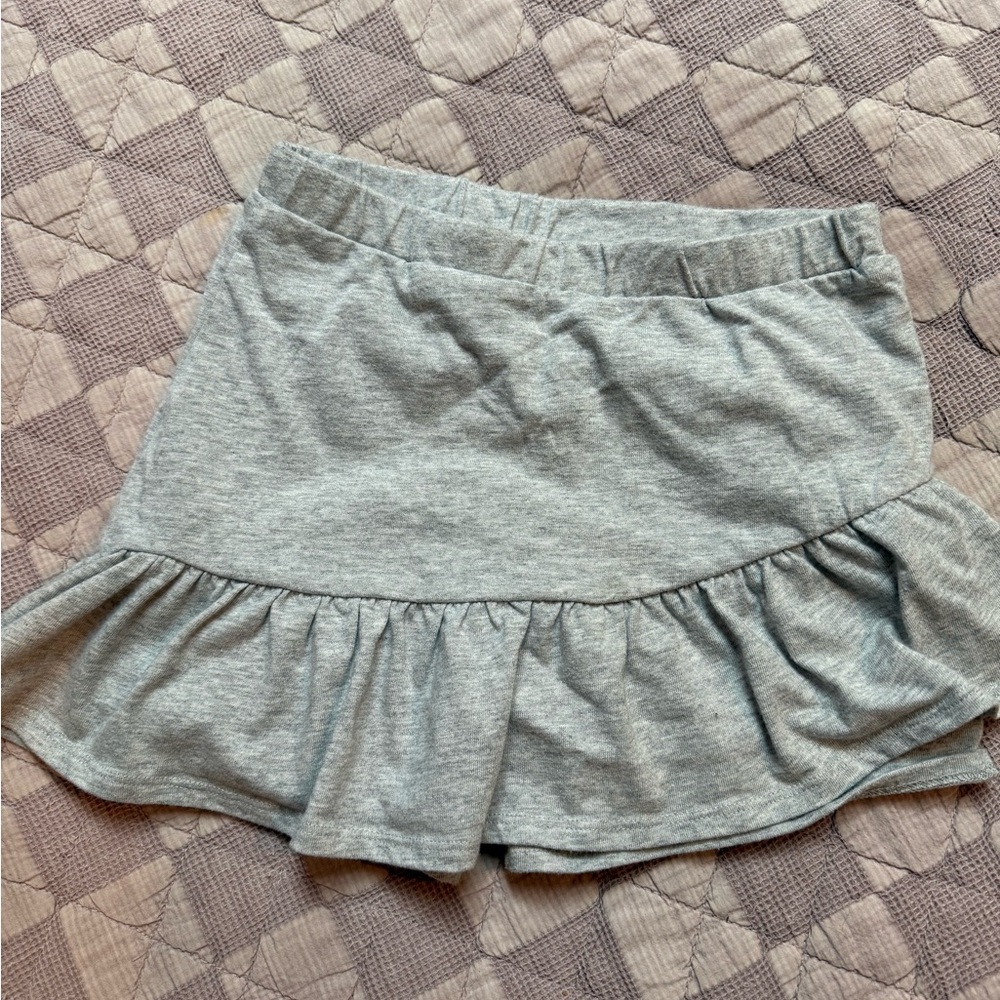 Gray Ruffled Skort